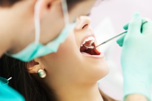 Close up of Dentist examination